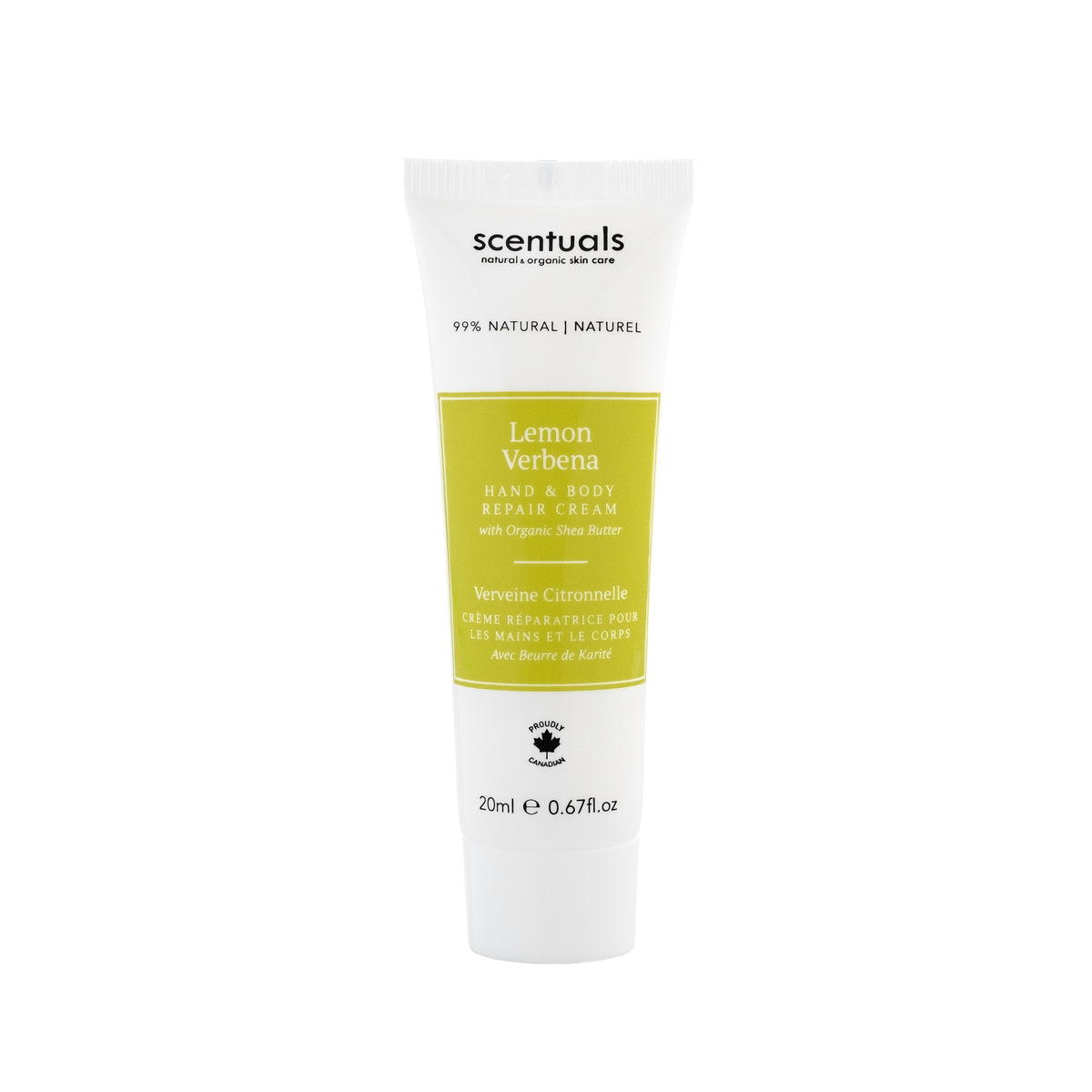 Scentuals Lemon Verbena Hand & Body Repair Cream, 20ml