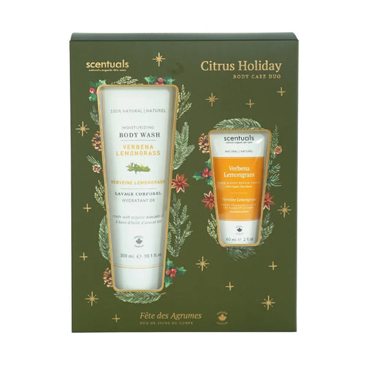 Citrus Holiday Body Care Duo (Verbena Lemongrass Body Wash &  Hand Repair Cream)