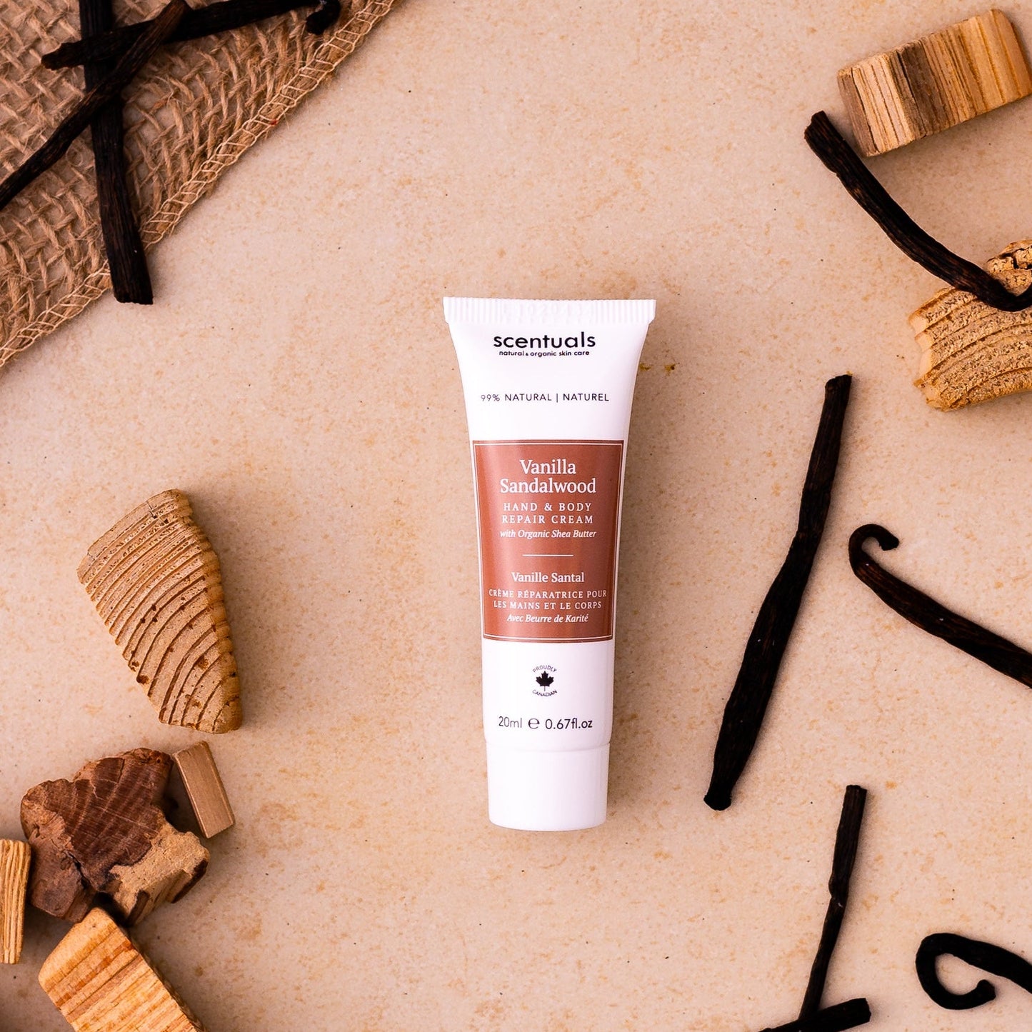 Vanilla Sandalwood Hand Repair Cream 20ml (Display of 24)
