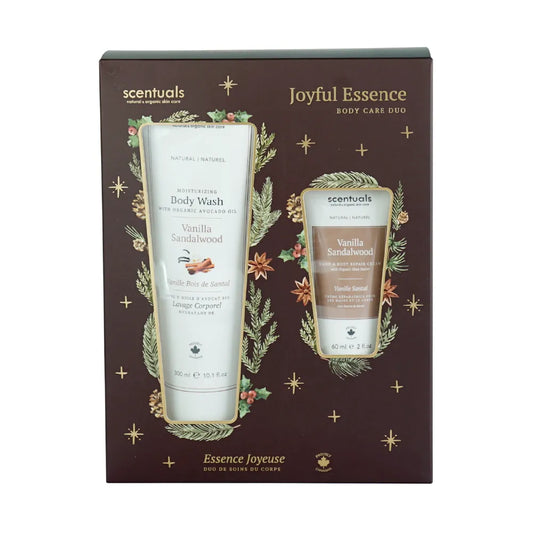 Joyful Essence Body Care Duo (Vanilla Sandalwood Body Wash &  Hand Repair Cream)