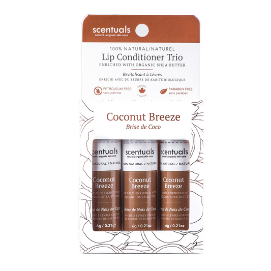 Coconut Breeze Lip Conditioner Trio (Boxed)