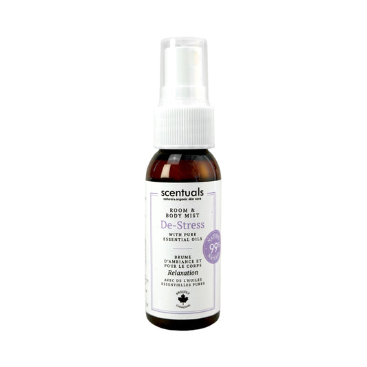 Scentuals De-Stress room and body mist made with pure essential oils.