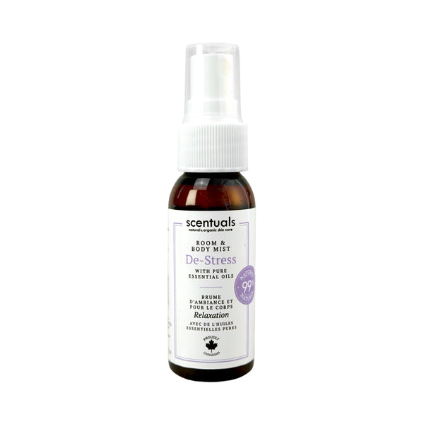 Scentuals De-Stress room and body mist made with pure essential oils.
