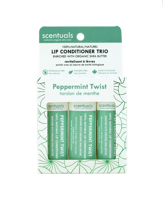 Peppermint Twist Lip Conditioner Trio (Boxed)